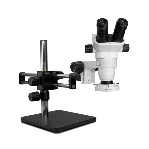 SSZ Stereo Zoom Microscope With Compact LED Light On Dual Arm Stand